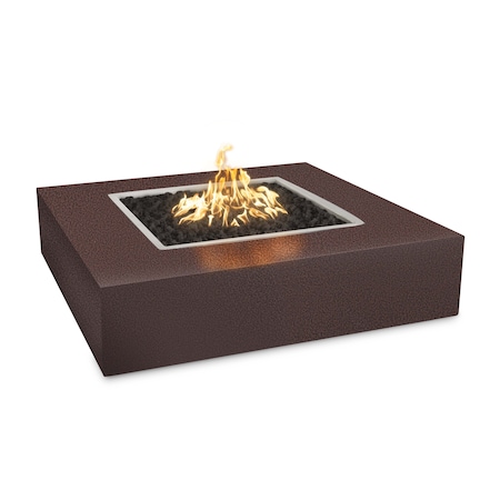 The Outdoor Plus 42 Square Quad Fire Pit - Powder Coated Metal - Copper Vein - Liquid Propane OPT-QDPC42-CPV-LP